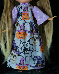Vestido Halloween Lilás na internet