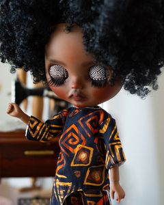Set african print: black, orange and yellow - buy online