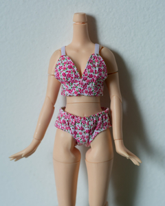 Pink floral lingerie set - buy online