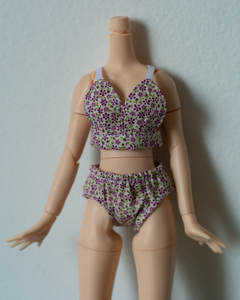 Purple floral lingerie set - buy online