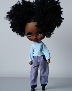 Calça Jogger Larga Pied de Poule - Dulce Tyler Dolls & Studio