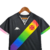 Camisa Vasco da Gama II Edição Especial LGBTQIAPN+ 23/24 KAPPA FEMININA - Preta com detalhes na faixa nas cores de um Arco-íris - loja online