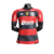 Camisa Flamengo I 23/24 Jogador Masculina - Vermelha e preta com detalhes em branco com todos os patrocinio