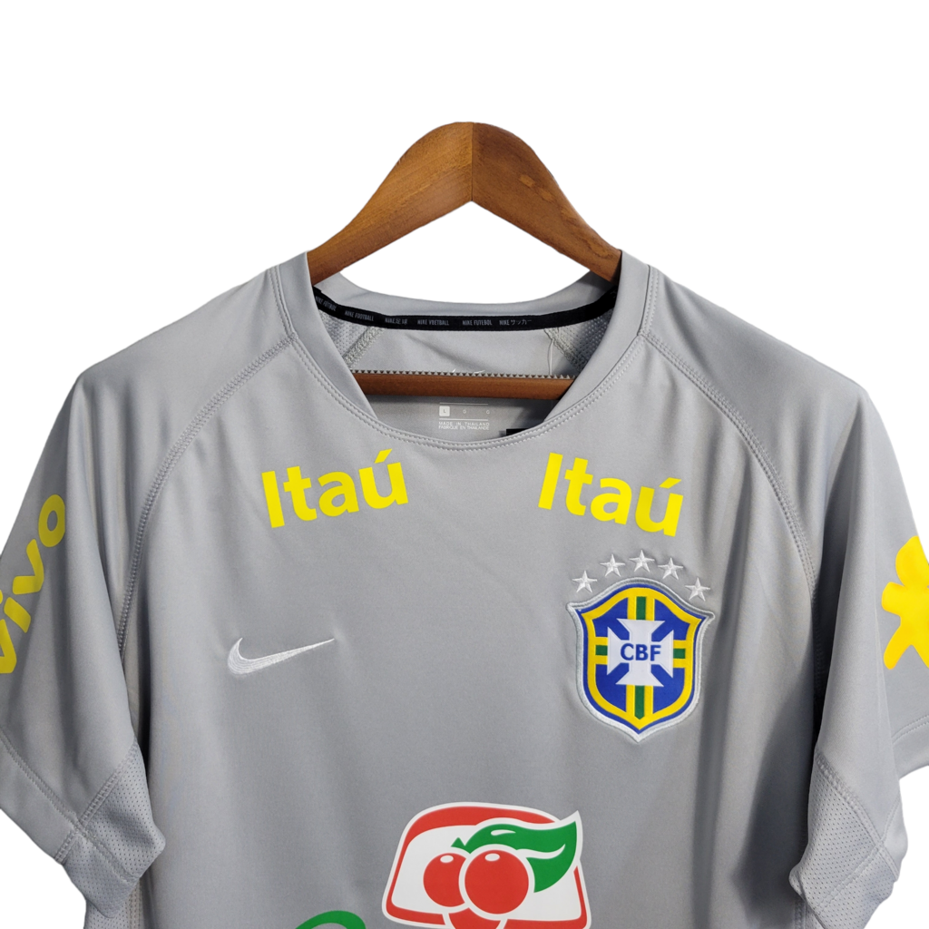 Camisa Polo Seleção Brasileira Treino - Torcedor Nike Masculina - Branca