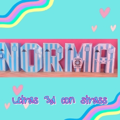 Letras 3d con strass en internet