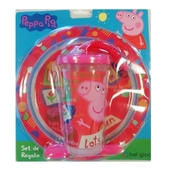 PLATO + VASO SPORT PEPPA PIG