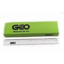 REGLA 20CM GEO CRISTAL