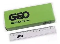 REGLA 15CM GEO CRISTAL