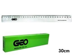 REGLA 30CM GEO CRISTAL