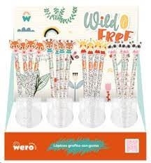 LAPICES GRAFITO CON GOMA TOPPER WILD & FREE