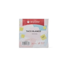 TACO SKYCOLOR 90X90MM X400HJS PAPEL BLANCO