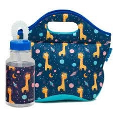 COMBO LONCHERA BAG + BOTELLA INFANTIL JIRAFA