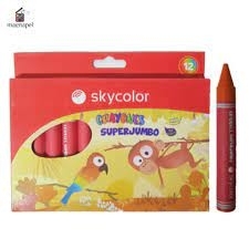 CRAYONES SKYCOLOR SUPERJUMBO X12 COLORES SURTIDOS