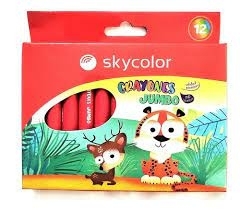 CRAYONES SKYCOLOR JUMBO X12 COLORES SURTIDOS