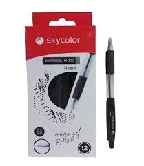 BOLIGRAFO SKYCOLOR RETRACTIL MICRO GEL M-202 NEGRO