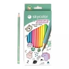 LAPICES SKYCOLOR X12 LARGOS PASTEL