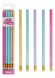 SET LAPICES CON GOMA PASTEL X5