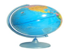 GLOBO TERRAQUEO BASE DE PLASTICO 30CM