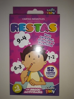 CARTAS INFANTILES FLASH CARDS RESTAS