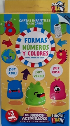 CARTAS INFANTILES FLASH CARDS FORMAS NUMEROS Y COLORES