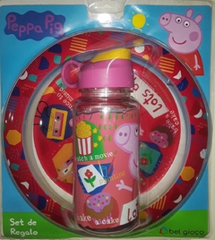 PLATO + BOTELLA FLIP TOP PEPPA PIG