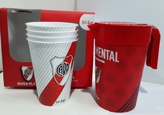 SET FAMILIAR 1 JARRA+4 VASOS CON ESTUCHE RIVER