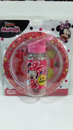 PLATO + BOTELLA STRAW TOP MINNIE