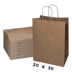 BOLSA CON MANIJA KRAFT 20X30