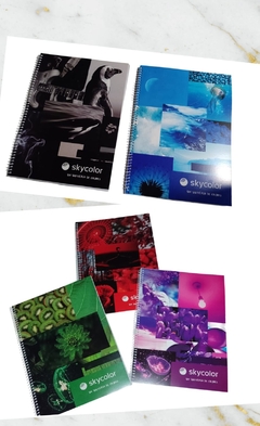 CUADERNO UNIVERSITARIO 22X29CM 80HJS RAYADAS MOTIVOS VARIOS