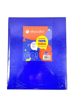 CUADERNO SKYCOLOR 19X23CM 48HJS RAYADO FORRADO AZUL