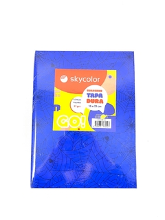 CUADERNO SKYCOLOR 16X21CM 42HJS RAYADO FORRADO AZUL