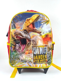 MOCHILA CON CARRO DINO DANGER 12"