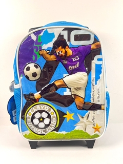 MOCHILA CON CARRO FUTBOL 12"