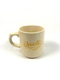 SET TAZA CERAMICA FRASE AMARTE