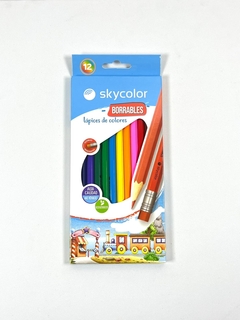 LAPICES SKYCOLOR X12 LARGOS SURTIDOS BORRABLES