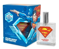 PERFUME INFANTIL SUPERMAN X50 ML ROMBO GRANDE CON JUEGOS DE TAZOS