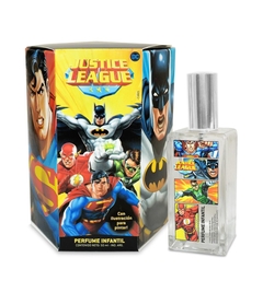 PERFUME INTANTIL JUSTICE LEAGUE X50 ML HEXAGONAL CON INTERIOR PARA PINTAR