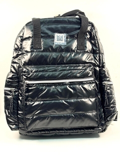 MOCHILA NYLON PUFFER NEGRO 16,5"