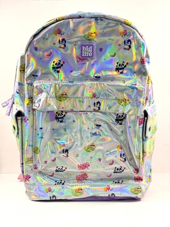 MOCHILA ESCOLAR HOLOGRAFICA SILVER 17"