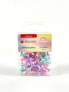 CHINCHES GALERA SKYCOLOR EN ESTUCHE X50 PASTEL