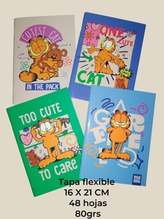 CUADERNO ABROCHADO GARFIELD 16X21CM 48HJS