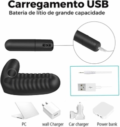 Vibrador Dedo Silicone 10 Velocidades Zatla - comprar online