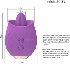 Massageador Clitóris Sucção Desenho de Flores de 10 Vibração - comprar online