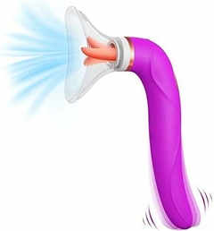 Vibrador e Sucção para Mulher com 10 Modos de Vibração