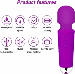 Vibrador estilo Varinha 8 Velocidades e 20 Vibrações na internet