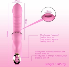 Vibrador Feminino e Sucção com Aquecimento 7 Vibrações - SexToy Online - O melhor SexShop da internet