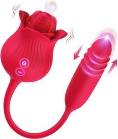 Vibrador Rosa Lingua 2 em 1 com 10 Modos - Duplo Prazer