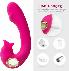 Vibrador Clitóris Sucção e Língua Sucker Rosa Viva - Recarregável - comprar online