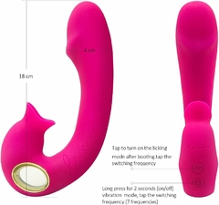 Vibrador Clitóris Sucção e Língua Sucker Rosa Viva - Recarregável - loja online