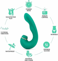 Vibrador Dupla Penetração com Sucção 9 Frequências - comprar online